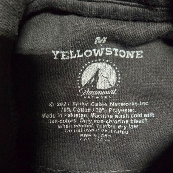 Yellowstone Dutton Ranch Hoodie Pullover Graphic Print Black Size M - Picture 4 of 7